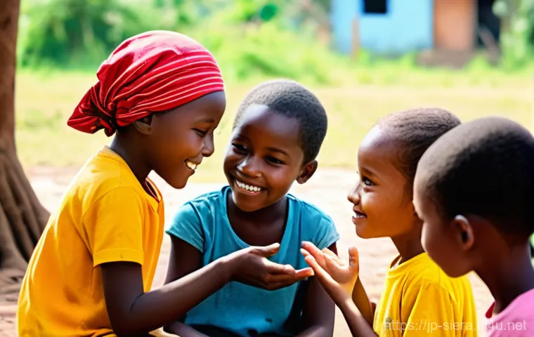 시에라리온 언어와 공용어 - **Prompt:** A bustling and vibrant open-air market in Sierra Leone, showcasing a rich tapestry of cu...